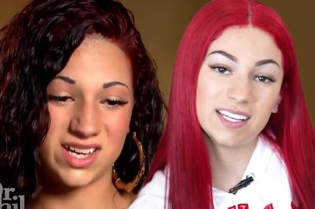 danielle with brown hair on dr phile, right bergoli with red hair fixed teeth 